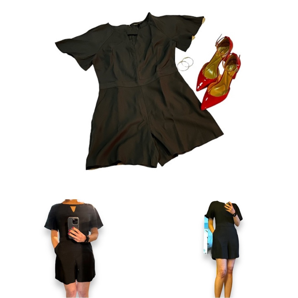 ✨NWT✨ Banana Republic Tailored Shorts Romper | Black | Size 4P
